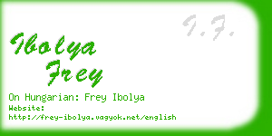 ibolya frey business card